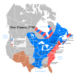 map of new France